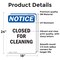 Signmission Closed For Cleaning, 18 in W x Rectangle, Vinyl Decal OS-2PACK-NS-D-1824-V-10674 - alternate 4